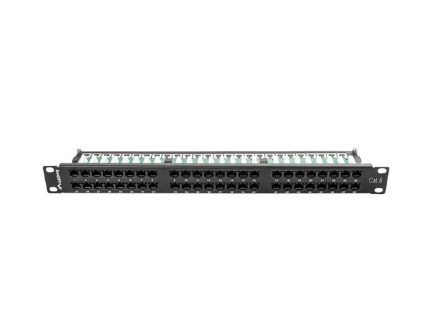 Patch panel Lanberg PPU6-1048-B (1U; kat. 6; 48xRJ-45)