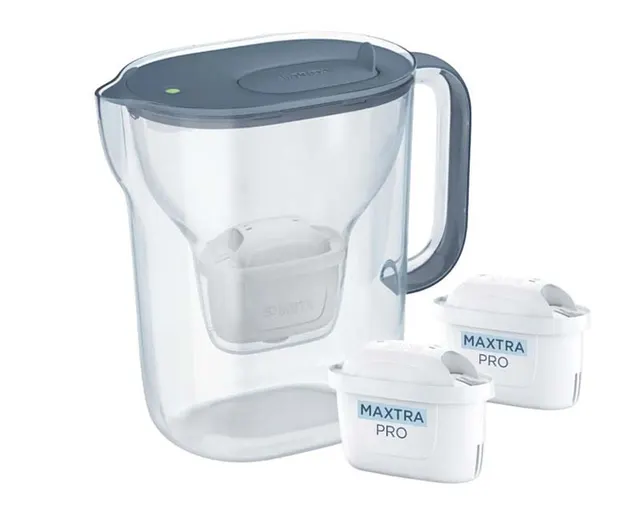 Dzbanek filtrujący Brita Style Essential+2 wkłady MaxtraPro PP (2 4l; ciemnoniebieski)