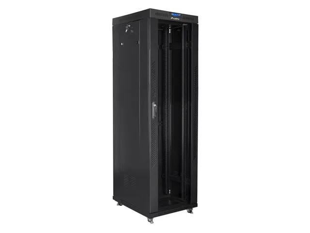 LANBERG SZAFA STOJĄCA RACK 19 42U 600X800 DRZWI SZKLANE LCD CZARNA FF01-6842-12BL (FLAT PACK)
