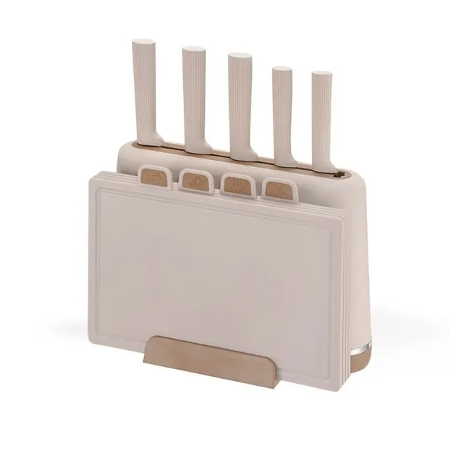 Zestaw noży + desek MR-1412-BEIGE MAESTRO