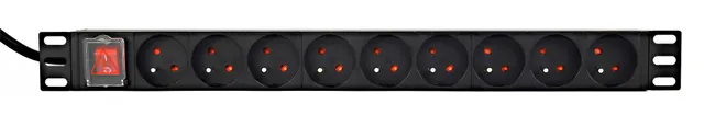 GEMBIRD LISTWA ZASILAJĄCA RACK (PDU) 9 GNIAZD FR 1U 16A WTYK FR 2M