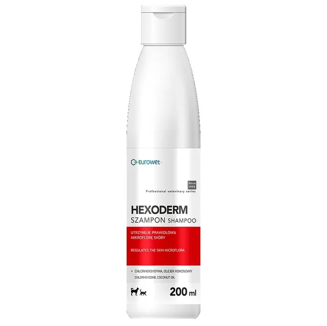 Eurowet Hexoderm Wsparcie mikroflory skóry dla psa i kota 200ml