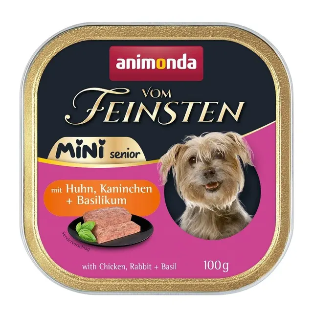 ANIMONDA Vom Feinsten Mini Senior with Chicken rabbit + basil 100g
