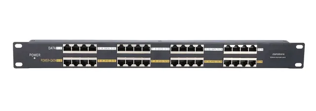 Extralink PoE Injector 16 Portowy 16x 100Mb/s RJ45 Obudowa Rack
