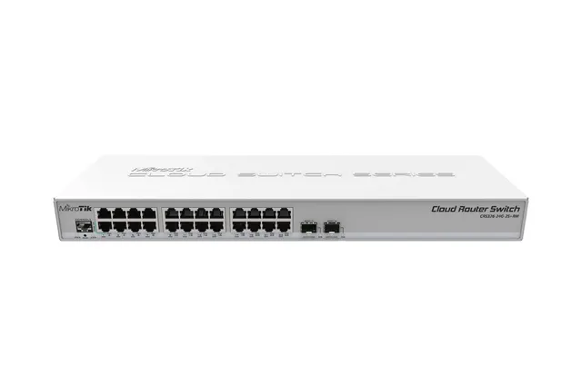 Mikrotik CRS326-24G-2S+RM łącza sieciowe Zarządzany L2 Gigabit Ethernet (10/100/1000) Szary