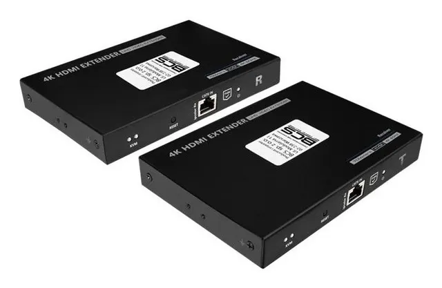 BCS BCS-UTP-KVM-4K(2) przedłużacz AV Nadajnik i odbiornik AV Czarny