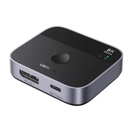 Switch Ugreen DisplayPort/USB-C do USB-C - szary