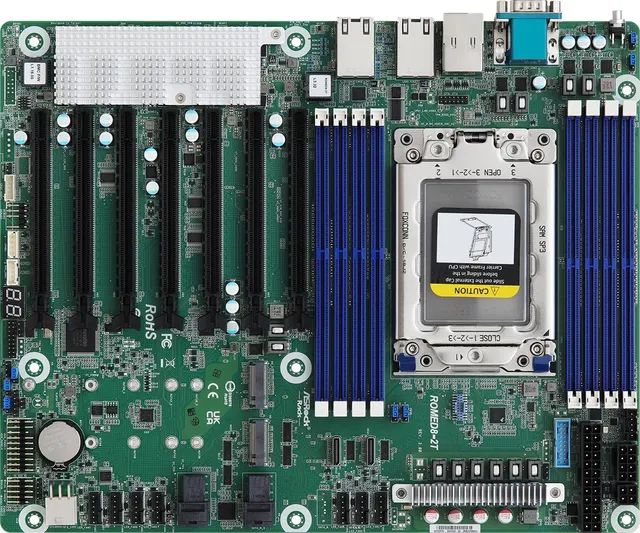 Płyta główna ASRock ROMED8-2T/BCM 1x SP3 AMD Epyc 7000 SoC (SATA NVMe 2xM.2 2x10GbE Broadcom IPMI)