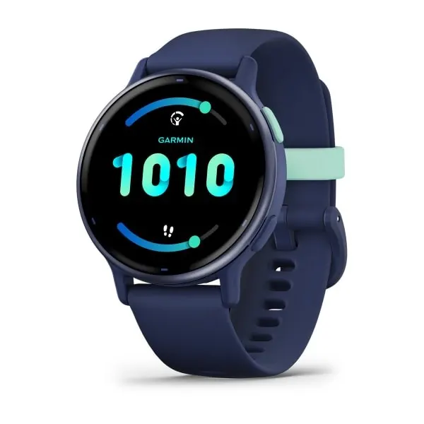 Garmin Vivoactive 5 3 05 cm (1.2 ) AMOLED 42 mm Cyfrowy 390 x 390 px Ekran dotykowy Niebieski Wi-Fi GPS