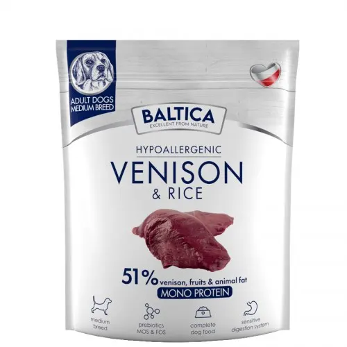 BALTICA NUTRACEUTIC Hypoallergenic Venison & rice M 1kg