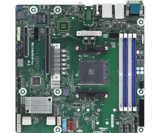 Płyta główna ASRock X570D4U 1x AM4 AMD Ryzen X570 (SATA 2xM.2 2xGbE IPMI)