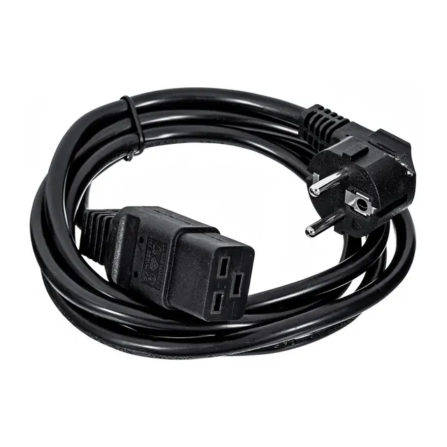 GEMBIRD KABEL ZASILAJĄCY SERWEROWY C19 (SCHUKO/IEC320) 16A 1.8M CZARNY