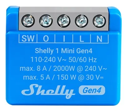 Inteligentny jednokanałowy przekaźnik WiFi Shelly 1 Mini Gen4