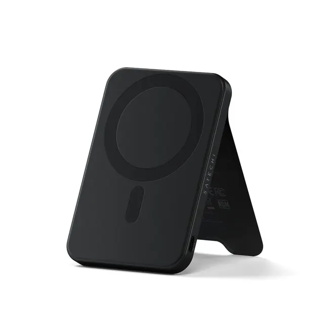 Satechi OntheGo Powerbank 5K - magnetyczny powerbank z podstawką 5k mAh kompatybilny z MagSafe i Qi2 (black)