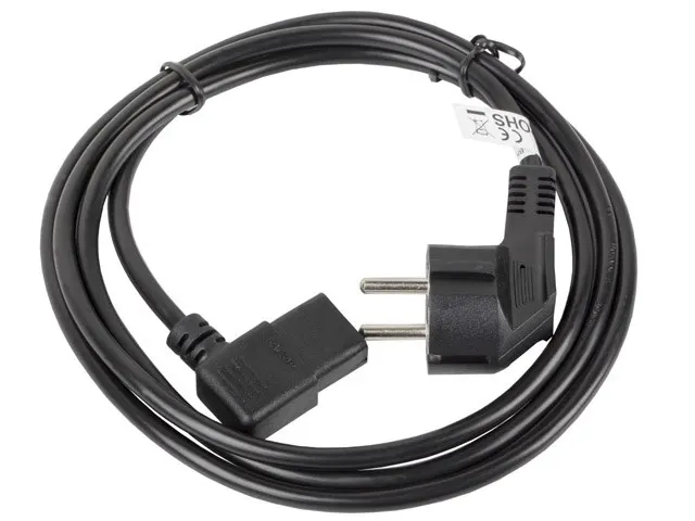 Kabel Lanberg CA-C13C-12CC-0018-BK (C13 / IEC C13 / IEC 320 C13 F - Schuko M; 1 8m; kolor czarny)