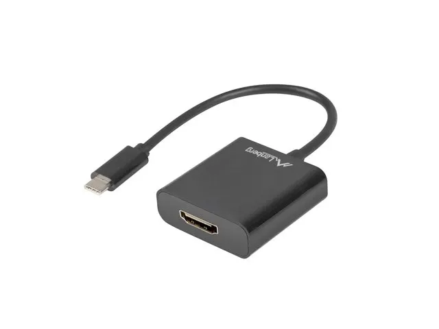 Adapter Lanberg AD-UC-HD-01 (USB typu C M - HDMI F; 0 15m; kolor czarny)