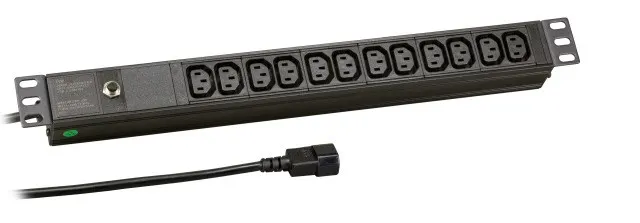 EFB Elektronik EK631CC.1 rozdzielacz zasilania PDU 12 x gniazdo sieciowe 1U Czarny
