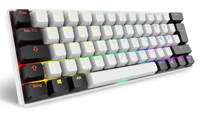 Klawiatura Sharkoon Gaming Keyboard Skiller SGK50S4 Gen2 biało-żółte RGB