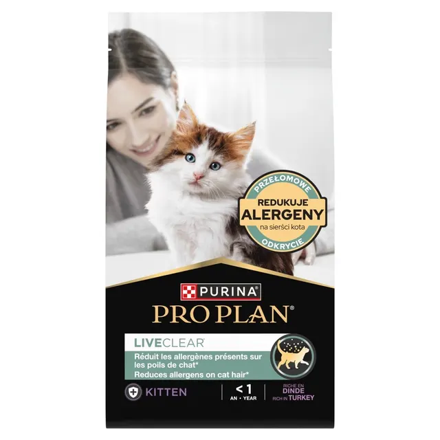 PURINA PRO PLAN LIVECLEAR KITTEN Bogata w Indyka 1 4kg