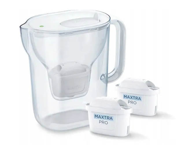 Dzbanek filtrujący Brita Style Essential+2 wkłady MaxtraPro PP (2 4l; biały)