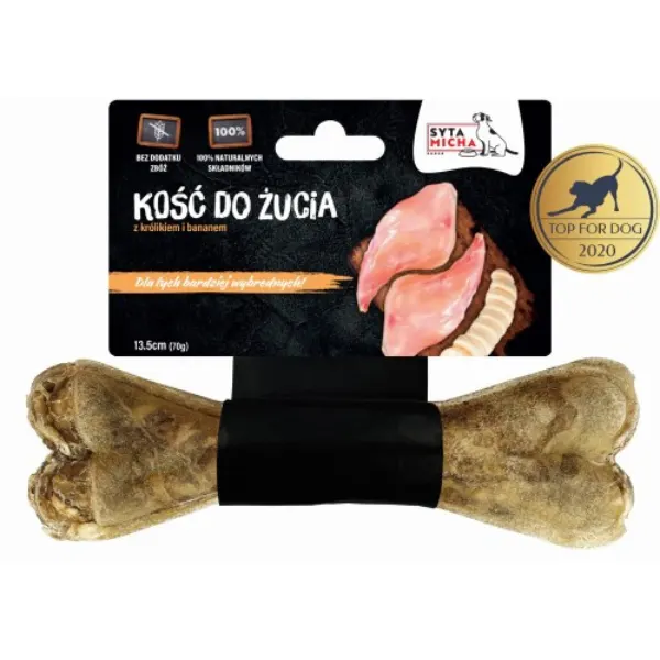 SYTA MICHA Kość do żucia królik z bananem 13 5cm