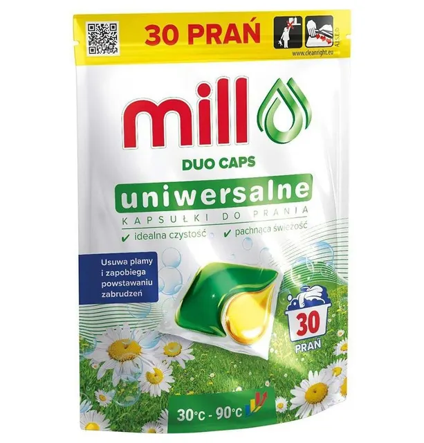 MILL Kapsułki do prania UNIWERSALNE 30 szt. 3K.D (PL EN RO UA CZ SK HU HR)
