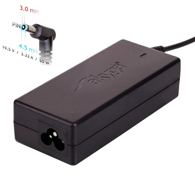 Zasilacz sieciowy Akyga AK-ND-25 do notebooka Compaq HP (19 5 V; 3 33 A; 65W; 4.5 mm x 3 mm)