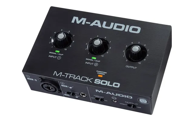 Interfejs audio USB M-AUDIO M-Track Solo przedwzmacniacz Crystal 16 bit 48 kHz Czarny