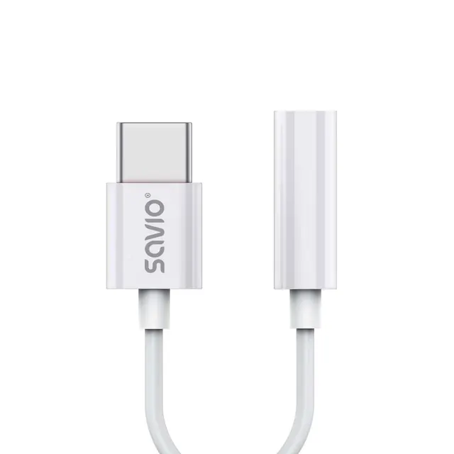 SAVIO ADAPTER USB-C - MINI JACK 3 5 MM (F) AK-51