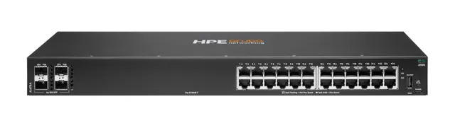 HPE Aruba Networking 6100 24G 4SFP+ Zarządzany L3 Gigabit Ethernet (10/100/1000) 1U Czarny