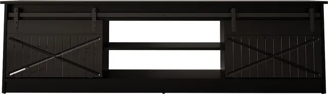 Szafka RTV GRANERO 200x56 7x35 czarny/czarny poł