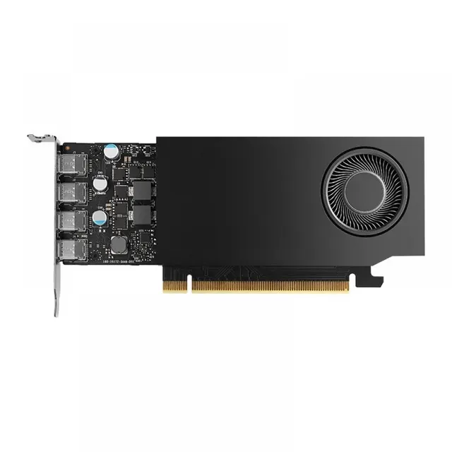 PNY NVIDIA A1000 8GB GDDR6 128-bit Low Profile PCIe 4.0 x8 Single slot 4 x Mini DisplayPort 1.4a 50W LP bracket 4 x mDP to DP adapter retial