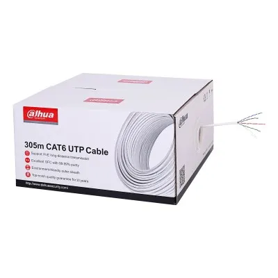Kabel U/UTP CAT6 DAHUA PFM923I-6UN-C LSZH 305m Biały