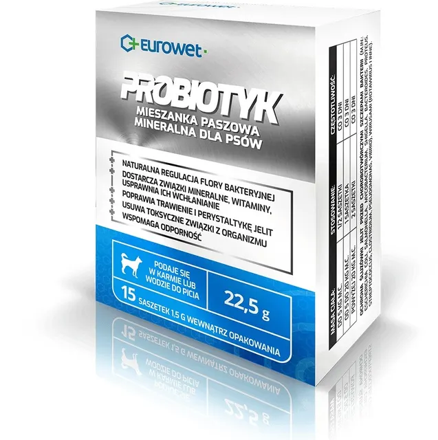 Eurowet Probiotyk Wsparcie jelit dla psa 15x1 5g