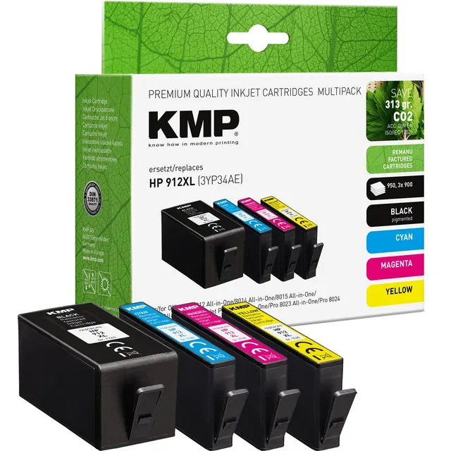 KMP 1765 4005 nabój z tuszem 4 szt. Zamiennik Wysoka (XL) wydajność Cyjan Czarny Żółty Purpurowy