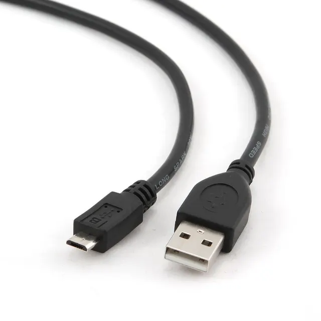 Kabel GEMBIRD CCP-MUSB2-AMBM-6 (USB M - Micro USB M; 1 8m; kolor czarny)