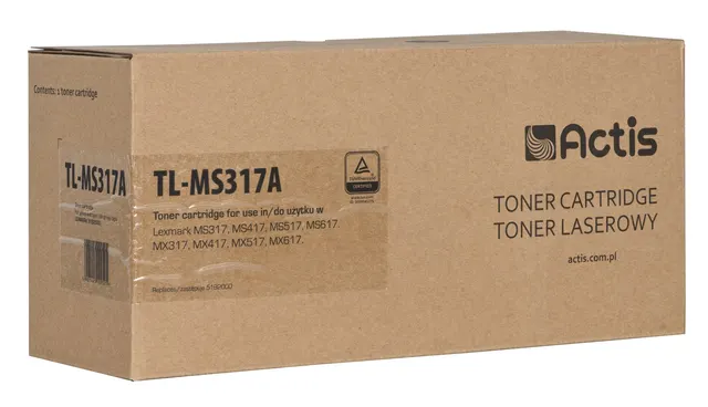 Actis TL-MS317A Toner (zamiennik Lexmark 51B2000; Standard; 2500 stron; czarny)