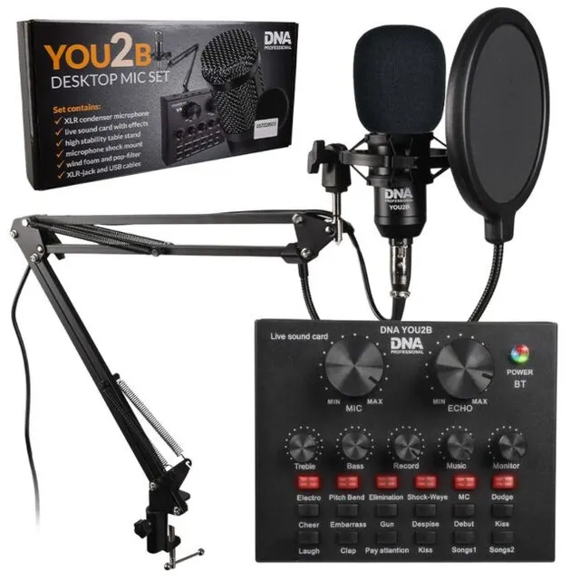 DNA YOU2B - Zestaw mikrofon interfejs audio statyw
