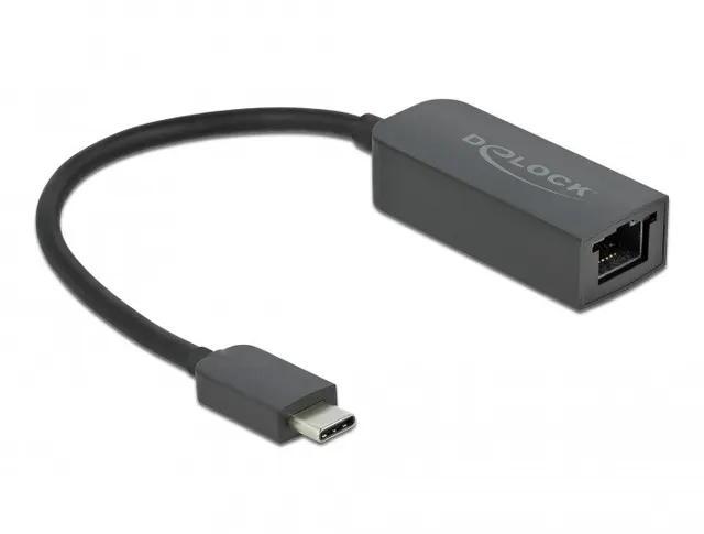 DeLOCK Adapter USB Type-C męski do 2 5 Gigabit LAN kompaktowy