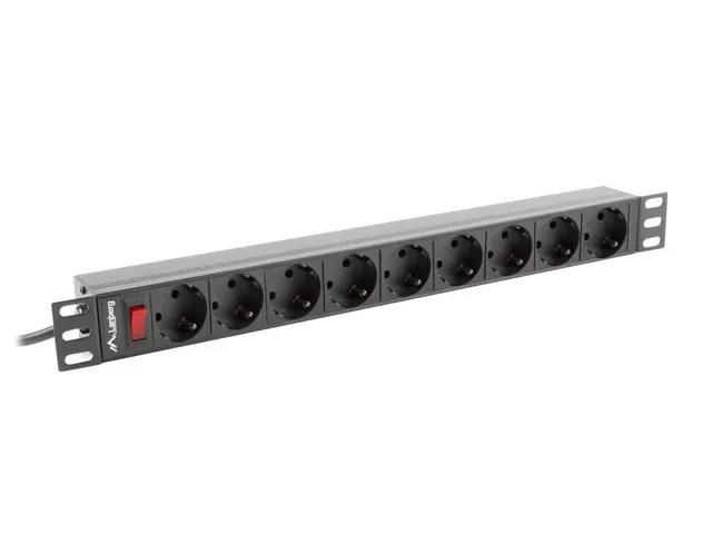 LANBERG LISTWA ZASILAJĄCA RACK 19 PDU 1U 16A 9X SHUKO 3M PDU-09F-0300-BK