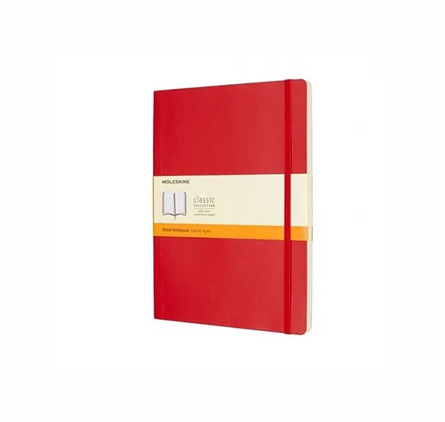 MOLESKINE Notes Classic XL 19x25cm w linie miękka oprawa 192 strony czerwony