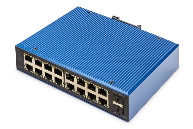 Digitus Przemysłowy zarządzalny przełącznik Gigabit Ethernet L2 16+2 porty
