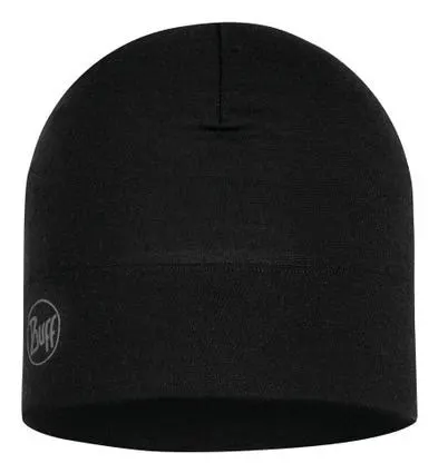Czapka wełniana Buff Merino Midweight solid black