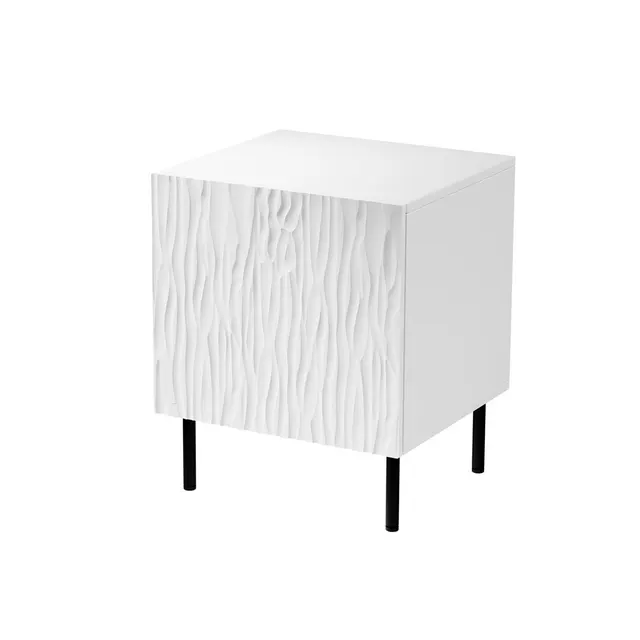 Szafka nocna 2szt. JUNGLE 53 5x40 5x44 biały mat + czarne nóżki