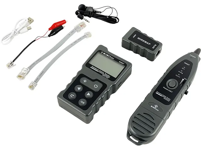 ALANTEC Tester kabli sieciowych z funkcjami PoE śledzenia pomiaru długości i testowania ciągłości z wyświetlaczem Wszechstronny (NI057)