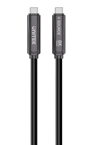 UNITEK KABEL OPTYCZNY USB-C 10 GBPS PD 60W 8K@30HZ CZARNY 5M