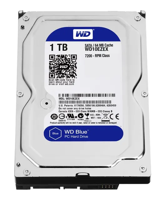 Dysk HDD WD Blue WD10EZEX (1 TB ; 3.5 ; 64 MB; 7200 obr/min)