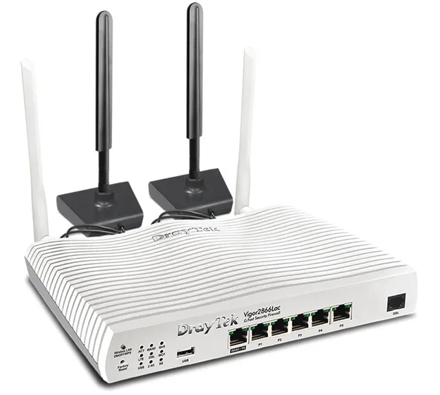 DrayTek Vigor 2866L router bezprzewodowy Gigabit Ethernet Dual-band (2.4 GHz/5 GHz) 4G Biały