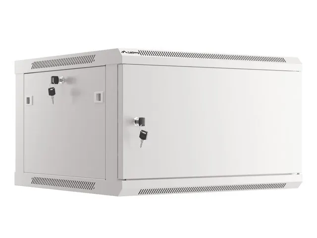 LANBERG SZAFA WISZĄCA RACK 19 6U 600X600 DRZWI METALOWE SZARA (FLAT PACK) WF01-6606-00S