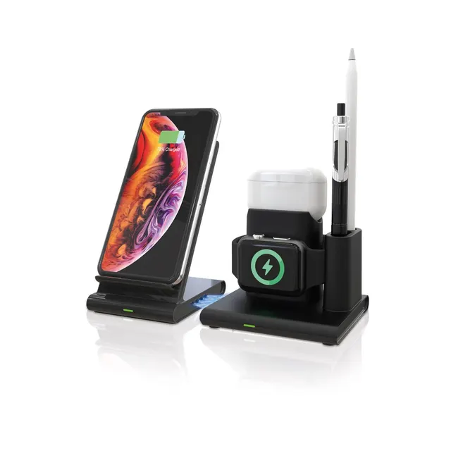 RealPower ChargeAIR Connect Smartfon Smartwatch Tablet Czarny USB Bezprzewodowe ładowanie Wewnętrzna